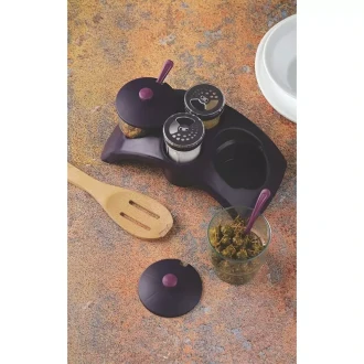 Supermom Spice Set 4 Pickle Jars with 2 Salt and Pepper Set Plastic Storage 572310