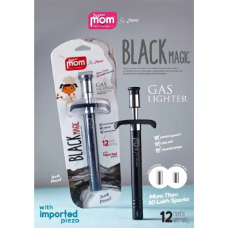 Supermom Black Magic Gas Lighter Granted Spark Junk Proof 573317