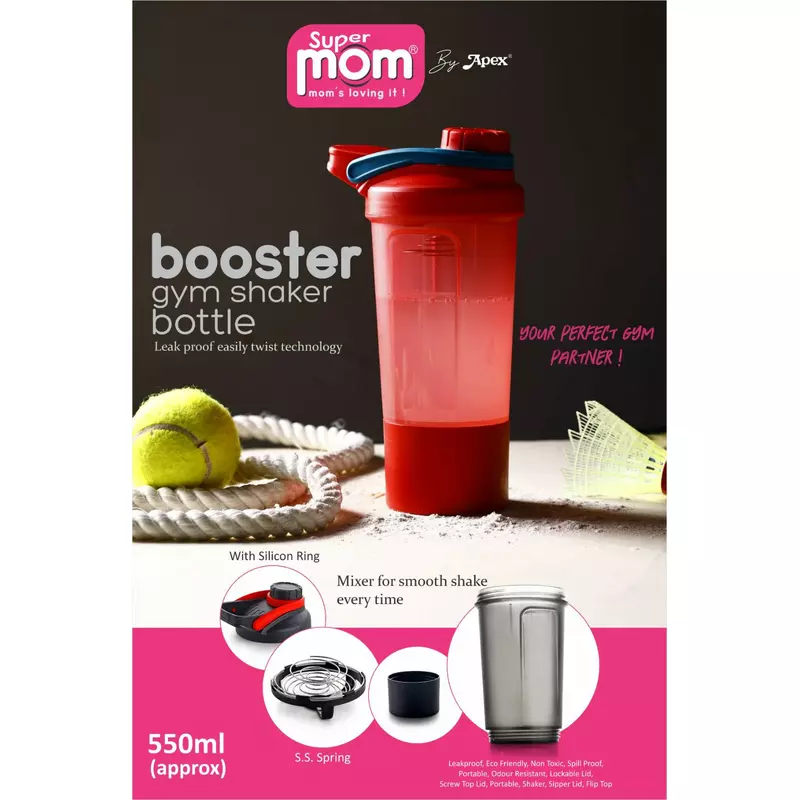 Supermom Booster Gym Shaker Bottle 500Ml Plastic Material Leak Proof Lid Bpa Free 573393 1 Supermom Booster Gym Shaker Bottle 500Ml Plastic Material Leak Proof Lid Bpa Free 573393