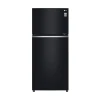 LG Refrigerator 506L Double Door, Top Freezer with Inverter Linear Compressor, Door Cooling+™, Hygiene Fresh+™ Black Glass GC-C702SGGU