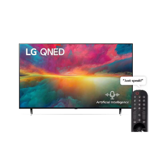 LG 55" QNED 4K UHD Smart TV with WebOS, Smart AI ThinQ, Magic Remote, HDR10, HLG, AI Sound Pro 55QNED756RB