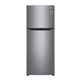LG Refrigerator 234L Double Door, Top Freezer with Inverter Linear Compressor, Multi Air Flow Silver GC-252SLBB