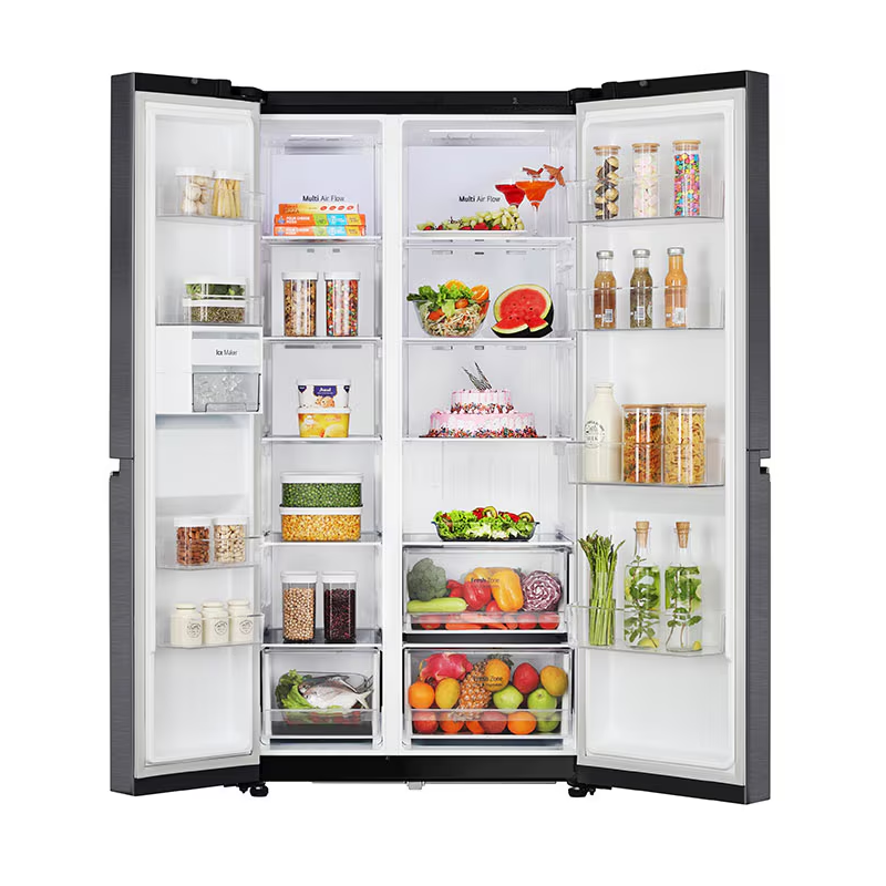 Lg Refrigerator 674L Side By Side Door, With Multi Air Flow, Multi Digital Sensors, Smart Diagnosis™, Graphite Gc-B257Kqjw 6 Lg Refrigerator 674L Side By Side Door, With Multi Air Flow, Multi Digital Sensors, Smart Diagnosis™, Graphite Gc-B257Kqjw