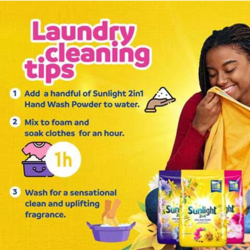 Sunlight Hand Wash Powder Pink 1Kg Advanced Stain Removal, Outstanding Whiteness, Long-Lasting Freshness 68736720 (Pack Of 3) 3 Sunlight Hand Wash Powder Pink 1Kg Advanced Stain Removal, Outstanding Whiteness, Long-Lasting Freshness 68736720 (Pack Of 3)