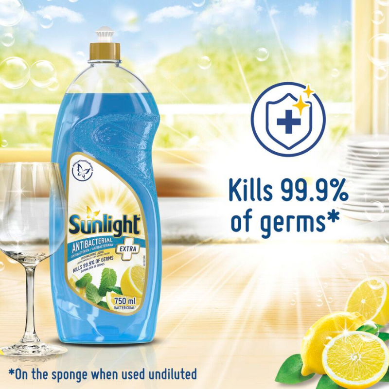 Sunlight Dish Washing Liquid Antibacterial 750Ml Sparkling Clean, Eco-Friendly And Time-Saving 68665419 (Pack Of 3Pcs) 4 Sunlight Dish Washing Liquid Antibacterial 750Ml Sparkling Clean, Eco-Friendly And Time-Saving 68665419 (Pack Of 3Pcs)