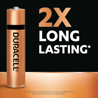 Duracell Alkaline Battery AAA 2Pcs Per Pack LR03/MN2400 (Pack of 12Pcs)