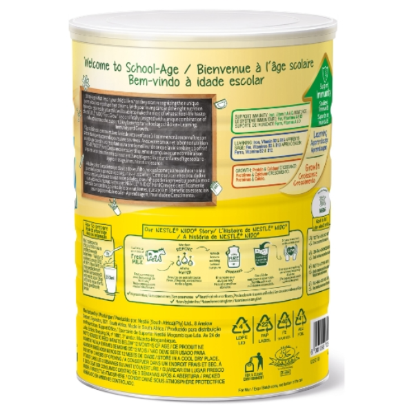 Nestle Nido Milk Powder, Fortified, Rich In Fiber, For School Age , Growing Up Formula, 1800G Tin 3 Nestle Nido Milk Powder, Fortified, Rich In Fiber, For School Age , Growing Up Formula, 1800G Tin