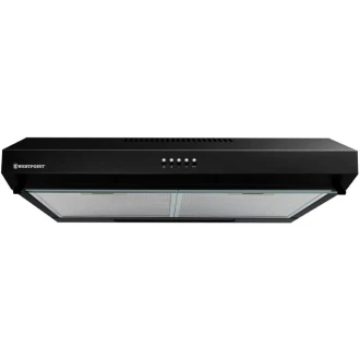 Westpoint Hood Cooker 60cm, 3-Speed Extraction, LED Lighting, Black Glass Finish WEQ-6517.PMN