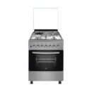 Dolphin Free Standing Cooking Range 60x60, 4 Gas Burners & Electric Oven, Inox FS06060I-4G/E