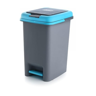Apex Push and Pedal Dustbin 10l Capacity Plastic Lightweight Unbreakable 450452