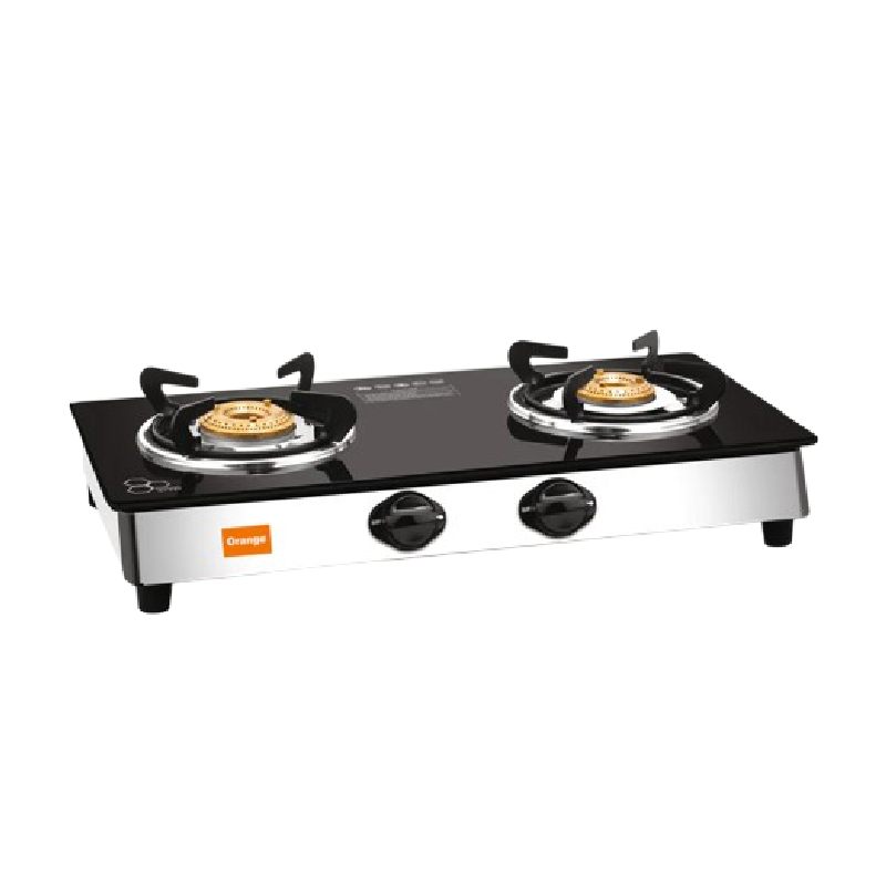 Orange Gas Stove Neo 201 With 2 Burner, Toughened Glass Top Olpg230 1 Orange Gas Stove Neo 201 With 2 Burner, Toughened Glass Top Olpg230