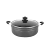 Orange Cook & Serve Non-Stick Casserole 20cm 2.2L with Glass Lid ONSC034