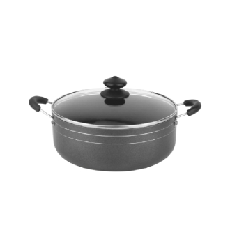 Orange Cook & Serve Non-Stick Casserole 20cm 2.2L with Glass Lid ONSC034