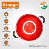 Orange Non-Stick Deep Kadai 7L with Stainless Steel Lid ONSC018