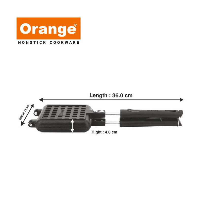 Orange Jumbo Waffle Maker, Non-Stick + Granite Coating Onsc083 6 Orange Jumbo Waffle Maker, Non-Stick + Granite Coating Onsc083