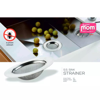 Supermom Sink Strainer Stainless Steel Square Material Filters Seeds and Heavy Pulp