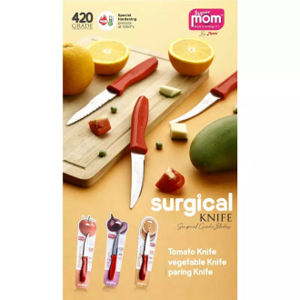 Supermom Surgical Vegetable Knife Plastic Handle with Stainless Steel Blade 573164