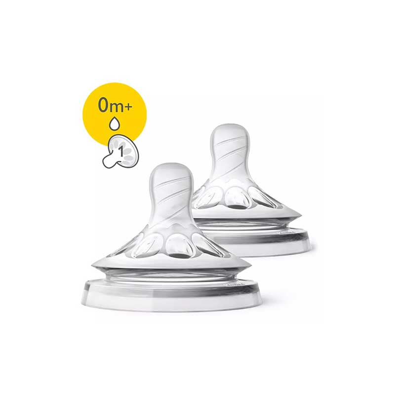 Philips Avent Teat Natural Newborn 1 Hole 0M+ 2'S 041/27 1 Philips Avent Teat Natural Newborn 1 Hole 0M+ 2'S 041/27