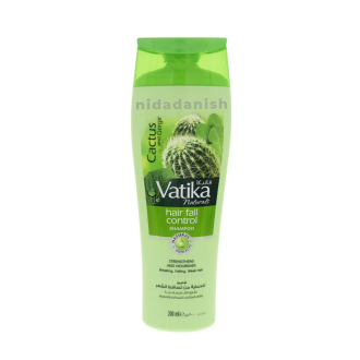 Vatika Shampoo Hair Fall Control, Enriched with Cactus & Gergir Extracts, for Weak Hair, Prone to Hair Fall, 200ml
