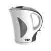 Von Upright Cordless Kettle 1.7L 2200W with Boil Dry Protection Black & White VSKL17BNK
