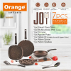Orange 7 Piece Non-Stick Joy Gift Set, Granite Finish ONSC261