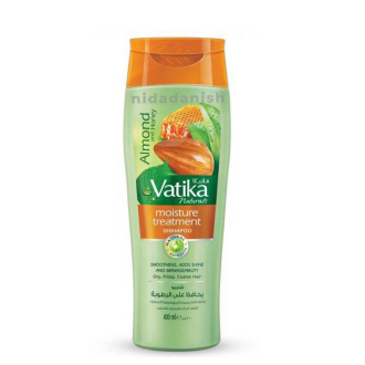 Vatika Shampoo Moisture Treatment Natural & Herbal, Enriched with Almond & Honey, for Dry & Frizzy Hair 200ml