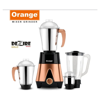 Orange Mixer Grinder 750W with 3pcs Stainless Steel Jars, 1 Polycarbonate Juice Jar DEZIRE 4