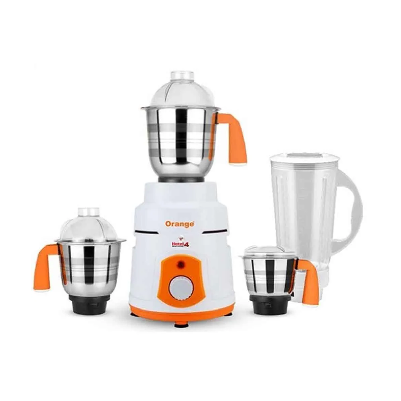 Orange Mixer Grinder 1100W With 3Pcs Stainless Steel Jars, 1 Polycarbonate Juice Jar Hotel Machine 1 Orange Mixer Grinder 1100W With 3Pcs Stainless Steel Jars, 1 Polycarbonate Juice Jar Hotel Machine