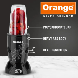 Orange Bullet Grinder 450W with 2 Jars, Nutra Blend Pro