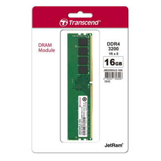 Transcend Laptop JetRam Memory 16GB DDR4 3200 U-DIMM JM3200HLE-16G