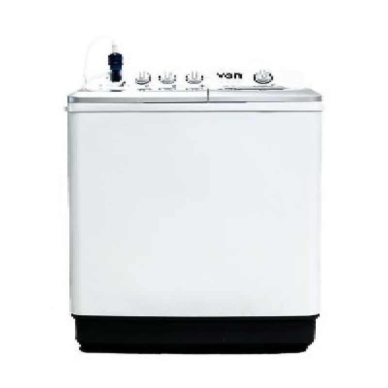 Von Washing Machine 13Kg Twin Tub, Semi-Automatic, White Vwm-13Ahk 1 Von Washing Machine 13Kg Twin Tub, Semi-Automatic, White Vwm-13Ahk