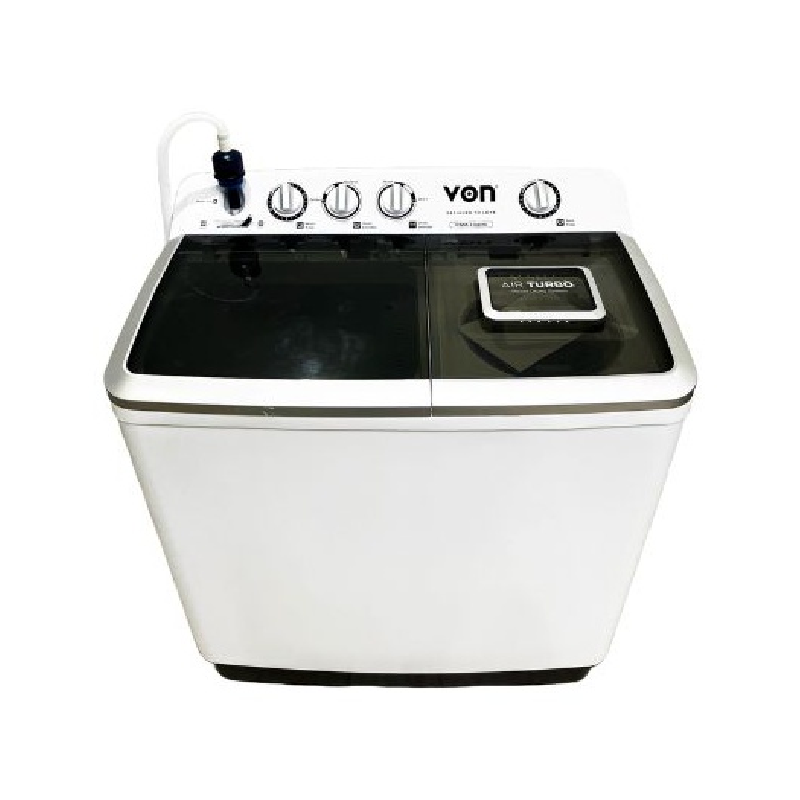 Von Washing Machine 13Kg Twin Tub, Semi-Automatic, White Vwm-13Ahk 3 Von Washing Machine 13Kg Twin Tub, Semi-Automatic, White Vwm-13Ahk