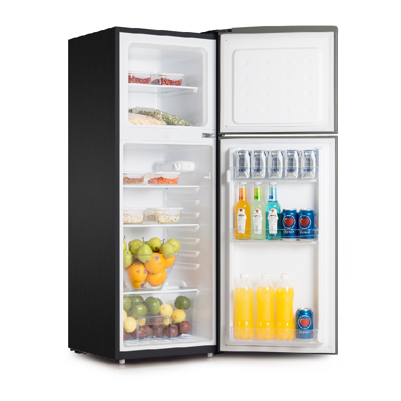 Von Refrigerator 138L Double Door, Top Freezer With Mechanical Temperature Control, Inox Vrt-138Drhx 2 Von Refrigerator 138L Double Door, Top Freezer With Mechanical Temperature Control, Inox Vrt-138Drhx