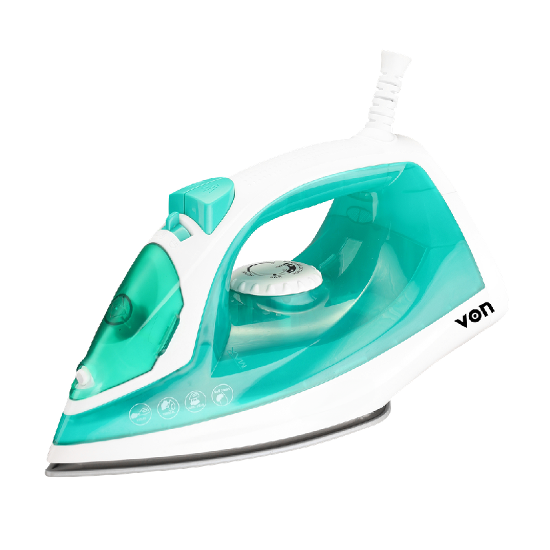 Von Steam Iron 1600W With Ceramic Soleplate, 200Ml Water Tank, Green Vis161Csg 1 Von Steam Iron 1600W With Ceramic Soleplate, 200Ml Water Tank, Green Vis161Csg