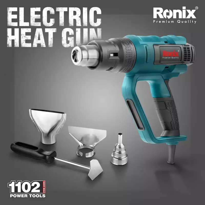 Ronix Electric Heat Gun High-Quality Multi Temperature For Woodworking 50-60Hz 2000W 1101 3 Ronix Electric Heat Gun High-Quality Multi Temperature For Woodworking 50-60Hz 2000W 1101