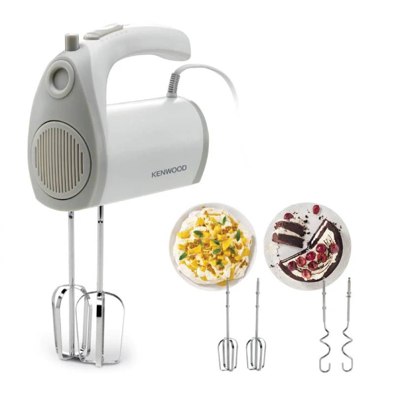 Kenwood Hand Mixer (Electric Whisk) 300W With 5 Speeds + Turbo Button, Twin Stainless Steel Kneader And Beater For Mixing, Whipping, Whisking, Kneading Hmp20.000Wh 6 Kenwood Hand Mixer (Electric Whisk) 300W With 5 Speeds + Turbo Button, Twin Stainless Steel Kneader And Beater For Mixing, Whipping, Whisking, Kneading Hmp20.000Wh