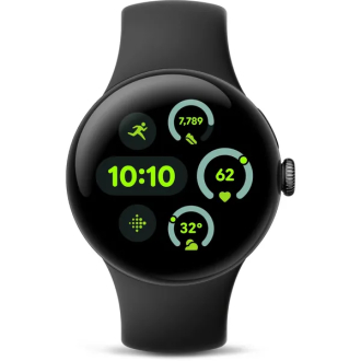 Google Pixel Watch 3 Wi-Fi 41mm - Matte Black with Obsidian Active Band