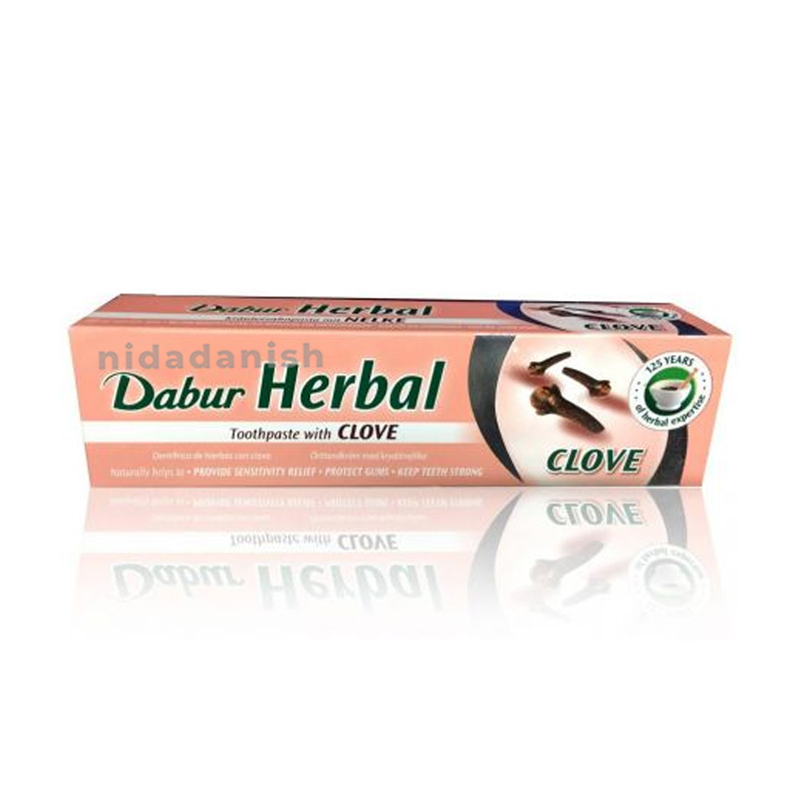 Dabur Herbal Toothpaste Cavity Protection, Enriched With Clove, 150G With Brush Clove 1 Dabur Herbal Cavity Protection Clove Toothpaste, Enriched With Clove, Natural Toothpaste For Cavity Free Strong Teeth Without Brush 150G 6Pcs Dhtpc