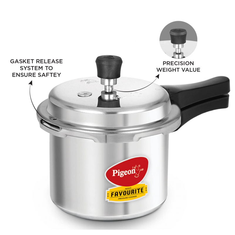 Pigeon Pressure Cooker 5L Deluxe Outer Lid Aluminium Sap 103 - Ergonomic Sturdy Handle Thermal Efficiency Special Alloy Safety Plug 6 Pigeon Pressure Cooker 5L Deluxe Outer Lid Aluminium Sap 103 - Ergonomic Sturdy Handle Thermal Efficiency Special Alloy Safety Plug