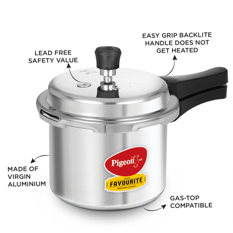 Pigeon Pressure Cooker 5L Deluxe Outer Lid Aluminium Sap 103 - Ergonomic Sturdy Handle Thermal Efficiency Special Alloy Safety Plug 7 Pigeon Pressure Cooker 5L Deluxe Outer Lid Aluminium Sap 103 - Ergonomic Sturdy Handle Thermal Efficiency Special Alloy Safety Plug