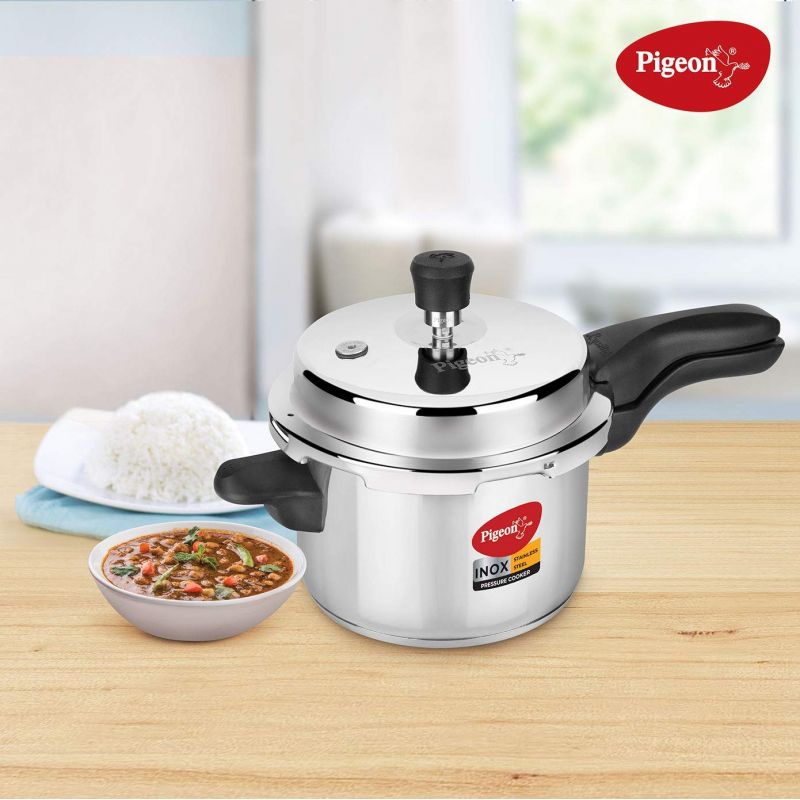 Pigeon Pressure Cooker 3L Deluxe Outer Lid Aluminium Sap 102 - Ergonomic Sturdy Handle Thermal Efficiency Special Alloy Safety Plug 6 Pigeon Pressure Cooker 3L Deluxe Outer Lid Aluminium Sap 102 - Ergonomic Sturdy Handle Thermal Efficiency Special Alloy Safety Plug