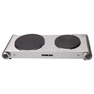 Nikai Hot Plate 188MM Double Steel Body 2500W NKTOE5N2 Overheat Protection System Power Indicator Light Adjustable Thermostat Control