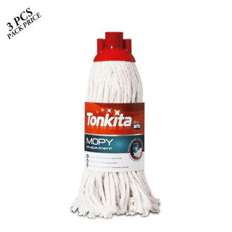 Tonkita Mopy Cotton Mop 180gms with Handle 63668 Pack of 2