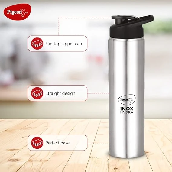 Pigeon Inox Hydra Water Bottle 900Ml – Durable Stainless Steel Leak-Proof Bottle For Daily Use Sap 14921-M 4 Pigeon Inox Hydra Water Bottle 900Ml – Durable Stainless Steel Leak-Proof Bottle For Daily Use Sap 14921-M