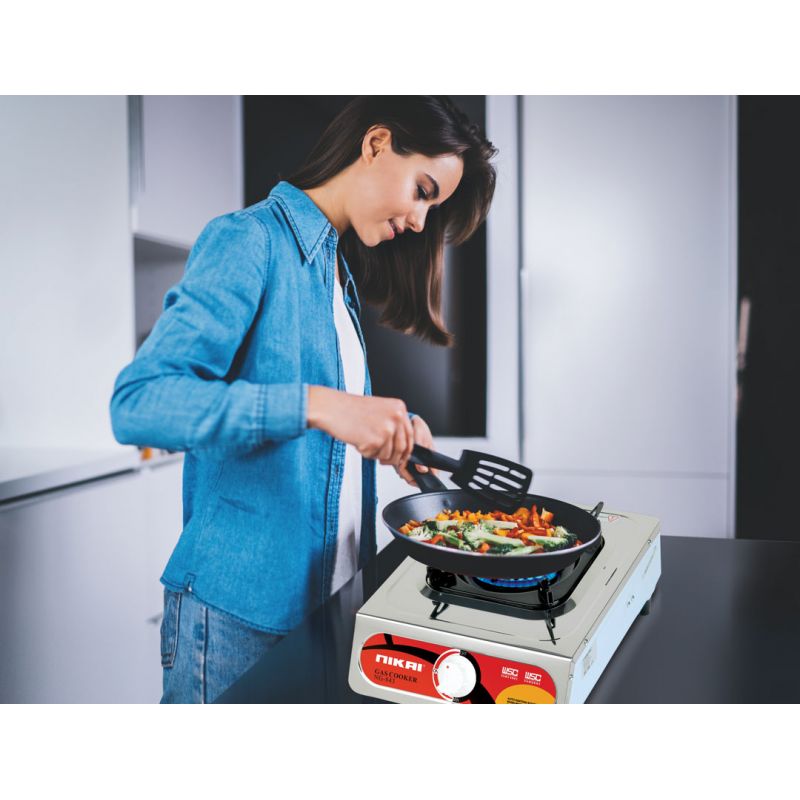 Nikai Gas Cooker 1 Burner Steel Ng843 Stainless Steel Auto Function Blue Flame 2 Nikai Gas Cooker 1 Burner Steel Ng843 Stainless Steel Auto Function Blue Flame