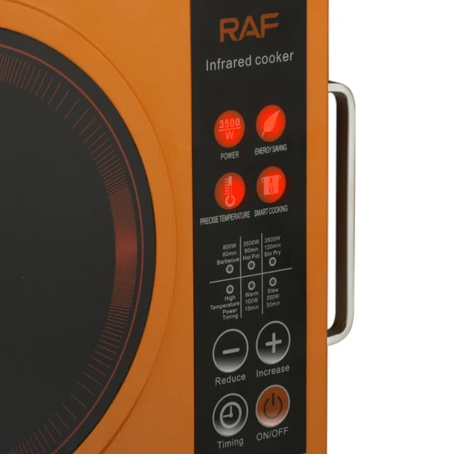 Raf Infrared Cooker Single 3500W Touch Control Cooking Stove Heating Radiant, Large Firepower, Pattern Cooking, Simple Operation R.8046 5 Raf Infrared Cooker Single 3500W Touch Control Cooking Stove Heating Radiant, Large Firepower, Pattern Cooking, Simple Operation R.8046