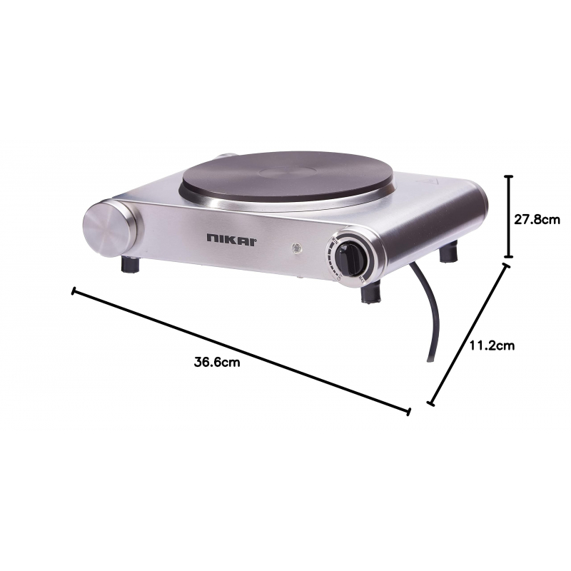 Nikai Hot Plate 188Mm Single Steel Body 1500W Nktoe4N2 Overheat Protection System Power Indicator Light Adjustable Thermostat Control 10 Nikai Hot Plate 188Mm Single Steel Body 1500W Nktoe4N2 Overheat Protection System Power Indicator Light Adjustable Thermostat Control