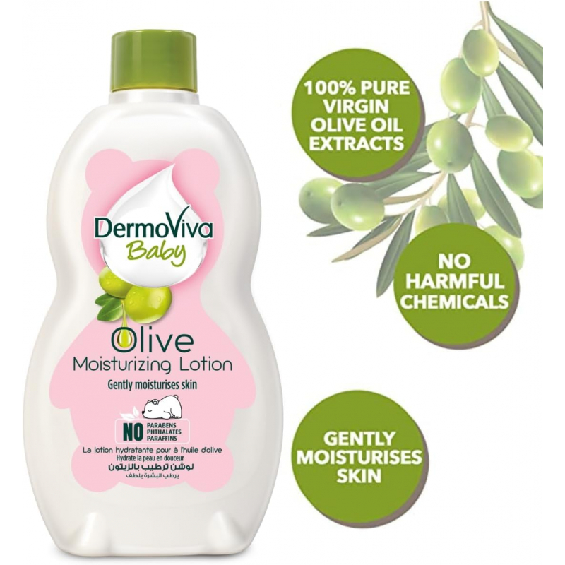 Dabur Dermoviva Baby Moisturizing Lotion With Virgin Olive Oil, No Harmful Ingredients 200Ml 2 Dabur Dermoviva Baby Moisturizing Lotion With Virgin Olive Oil, No Harmful Ingredients 200Ml - Set Of 6 Pcs