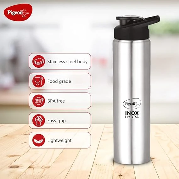 Pigeon Inox Hydra Water Bottle 900Ml – Durable Stainless Steel Leak-Proof Bottle For Daily Use Sap 14921-M 3 Pigeon Inox Hydra Water Bottle 900Ml – Durable Stainless Steel Leak-Proof Bottle For Daily Use Sap 14921-M
