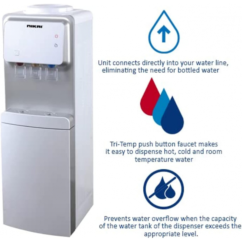 Nikai Water Dispenser 3 Taps Top Load With Cabinet Nwd1900C 3 Taps Hot Normal And Cold Compressor Cooling Anti Bacterial Design 2 Nikai Water Dispenser 3 Taps Top Load With Cabinet Nwd1900C 3 Taps Hot Normal And Cold Compressor Cooling Anti Bacterial Design